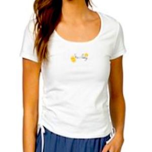 Hurley NWT Scoop neck short sleeve Cinch adjustable sidesTop/Tee Size: L…